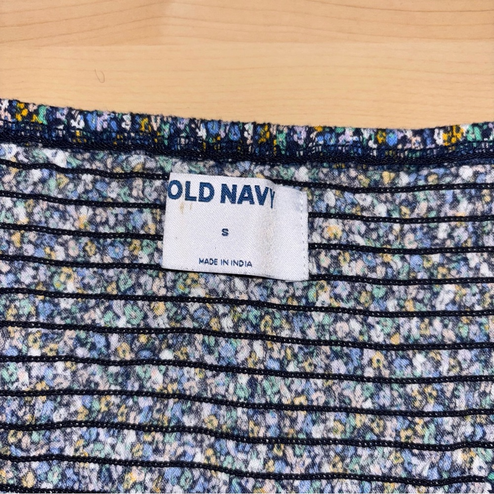 Wrap Midi Dress Old Navy Waist Defined Small Floral Cottagecore Smocked Prairie - Picture 5 of 10